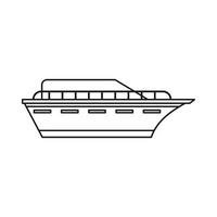 Motorboot-Symbol, Umrissstil vektor