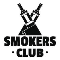 Vape Smokers Club Logo, einfacher Stil vektor