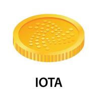 Iota-Symbol, isometrischer Stil vektor