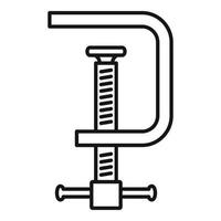 Metallklammer-Symbol, Umrissstil vektor
