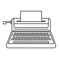 kleines Schreibmaschinensymbol, Umrissstil vektor