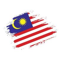 professionell grafisk malaysia grunge textur flagga vektor