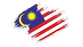 spritzen grunge textur malaysia abstrakte flagge vektor