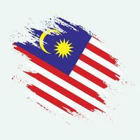 Grunge-Textur Hintergrund der malaysischen Flagge vektor