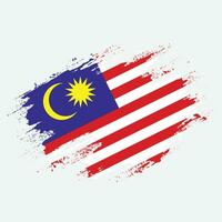 neuer grungy Flaggenvektor Malaysias vektor