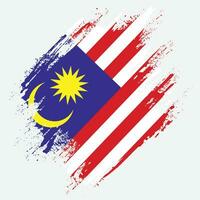 bunte Malaysia-Grunge-Flagge vektor