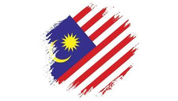 Malaysia-Grunge-Flag-Vektor vektor