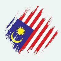 årgång grunge textur malaysia abstrakt flagga vektor