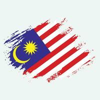 professionelle handfarbe malaysia flagge hintergrund vektor