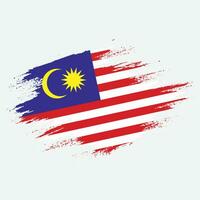 verzweifelte abstrakte malaysia-flagge vektor