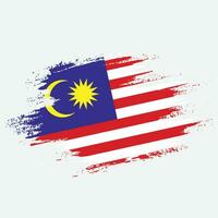 bedrövad abstrakt malaysia flagga vektor