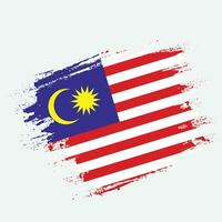 splash grungy malaysia flag design vektor