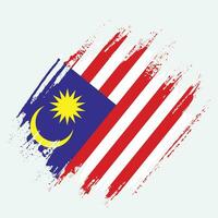 beunruhigte grungy Stilflagge Malaysias vektor