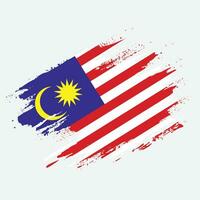 grungy flagge malaysias vektor