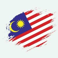 abstrakte malaysische Grunge-Flagge vektor