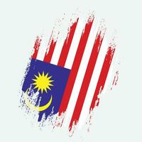 bunte handfarbe malaysia grungy flag vektor