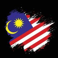 Grunge-Textur-Splash-Malaysia-Flaggenvektor vektor