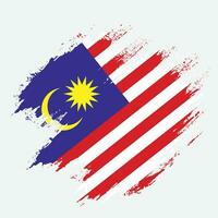 Hand malen professionellen abstrakten malaysischen Flaggenvektor vektor