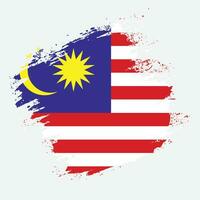 Flagge im Grunge-Stil von Malaysia vektor