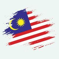 grafisk malaysia grunge flagga vektor