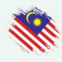 urblekt grunge textur malaysia professionell flagga design vektor