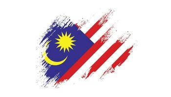 professionell abstrakt grunge malaysia flagga vektor