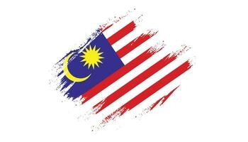 abstrakt grunge textur malaysia flagga design vektor