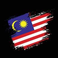 stänk textur effekt malaysia flagga vektor