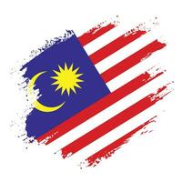 professioneller malaysischer Texturflaggenvektor vektor