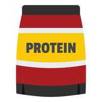 Protein-Paket-Symbol, flacher Stil. vektor