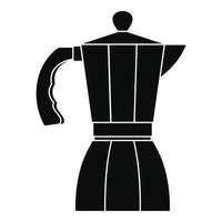 Kaffeekanne-Symbol, einfacher Stil vektor