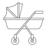 ny bebis transport ikon, översikt stil vektor