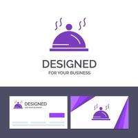 kreativ företag kort och logotyp mall hotell maträtt lastpall service vektor illustration