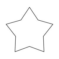 stjärna ikon, översikt stil vektor