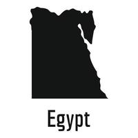 egypten Karta i svart vektor enkel