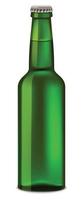 grüne flasche biermodell, realistischer stil vektor