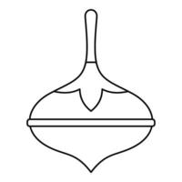 konisches Dreidel-Symbol, Umrissstil vektor