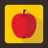 röd äpple ikon i platt stil vektor