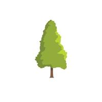 idegran träd ikon, platt stil vektor