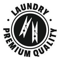 Wäsche Premium-Qualitätslogo, einfacher Stil vektor