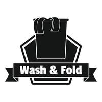 Wäsche waschen Logo, einfacher Stil vektor