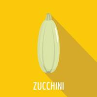 Zucchini-Symbol, flacher Stil. vektor