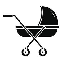 kleine Kinderwagen-Ikone, einfacher Stil vektor