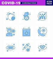 einfacher satz von covid19 schutz blau 25 icon pack icon enthalten browser krankes engagement schmerzkopf virales coronavirus 2019nov krankheitsvektordesignelemente vektor