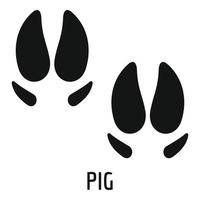 Schweineschritt-Symbol, einfacher Stil. vektor