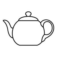 Großes Teekannen-Symbol, Umrissstil vektor