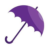 Violettes Regenschirm-Symbol, Cartoon-Stil vektor