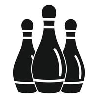 Bowling-Kegel-Symbol, einfacher Stil vektor