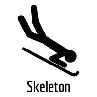 Skelett-Symbol, einfacher Stil. vektor