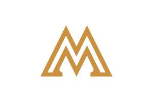 Buchstabe m Monoline-Logo vektor